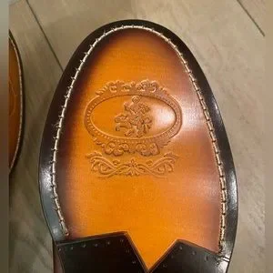 Shoes | Brand New Italian Leather Brown Mens Loafers Slip On 